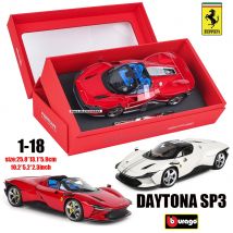 Bburago 1:18 Ferrari DAYTONA SP3 Exquisite gift box Car Model Boy Big Toy Static Die Cast Vehicles Collectible Model Car Toys