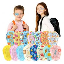 30pcs Kinder Augenklappen Cartoon Kleber atmungsaktiv Amblyopie Bandage Amblyopie schützen Sehkraft für Mädchen Junge sterile Augen polster heiß