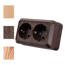 Wood With Ground Classic Electrical Outlets Wall Surface EU Standard Flame Retardant Power Sockets Paint Plastic Plugs Socket