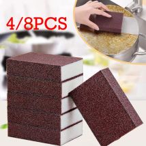 4/8PCS Rost Entfernen Schwamm Radiergummi Carborundum Schwamm Reinigung Pinsel für Topf Kochfeld Geschirr Küche Reinigung Werkzeuge
