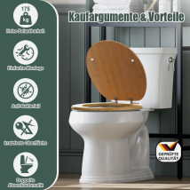 Toilettendeckel con chiusura ammortizzata, Toilettensitz mit. Toilettensitzeislav Badezimmerteile wc sitz mit absenkautomatik MDF