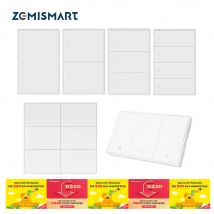 Zemismart-Interruptor de luz de pared Zigbee con pulsador neutro, 1, 2, 3, 4, 6 bandas, funciona con Tuya, Alexa y Google Home