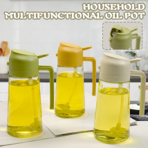 2-in-1-Ölsprühflasche, Speiseölspender, Olivenöl-Sprühgerät, Mister, Küchenzubehör für Luftfritteuse, Salat, Backen, 450/600 ml