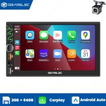 GEARELEC Autoradio da 7 pollici 2 Din Android 13 Carplay Android Auto Lettore multimediale per auto universale Autoradio HD Touch Screen FM BT
