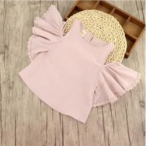 Sommer Mädchen Blusen Tops Baumwolle Rüschen Hülse Spitze Casual Baby Mädchen Shirts für Kinder T Shirts kleinkind Kinder Kleidung