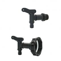 S60 to 16mm Nipple Tap Adapter 3/4" Male Thread Faucet Garden Tap for IBC Ton Bucket Outdoor Rainwater Collection Bucket