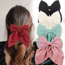 Bogen Band Haar Clip für Frauen Bowknot Barrettes Mädchen Solide Fleck Frühling Pferdeschwanz Clip Stirnband Haar Zubehör Headwear Geschenk
