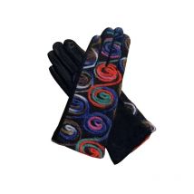 New Creative Colours Woolen Thread Pattern Gloves Students Touch Screen Women Winter Cycling Thicken Full Finger Warm Mittens