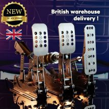 SIMJACK UT Pedals Sim Racing Pedals Compatible PC Racing Simulator with Adjustable Load Cell Brake HE Hydraulic Pedals​​-UK