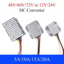 DC 48V/60V/72V zu 12V/24V Power Converter 5A 10A 15A 20A Ausgang Buck Regler Auto Step-Down Spannung Versorgungs Modul Für Auto