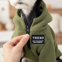Warmer Fleece-Kapuzenpullover für Hunde, Winter-Thermo-Pullover für kleine Hunde, Schnauzer Teddy Pomeranian