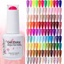 Lakier Hybrydowy do Paznokci Neonowy Brązowy Królewski Niebieski Czerwony Zielony Pastelowy Nude do Zdobienia Paznokci, Lakier Hybrydowy, Bez HEMA/TPO, Żel UV do Paznokci