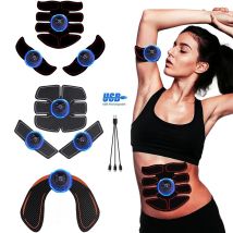 USB Rechargable EMS Muscle Stimulator Electric Massage Therapy Pain Relief Digital Meridian Full Body Massager Fitness