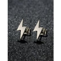 Punk Black Tiny Stainless Steel Earrings for Women Men Vintage Cute Star Moon Bicycle Umbrella Stud Earring Pendientes Hombre
