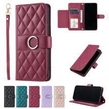 Leder-Brieftaschen-Hülle für Samsung Galaxy S10 Plus S20 FE S21 S22 S23 S24 Note 8 9 10 20 Ultra Flip Phone Stand Cover Starker Magnet