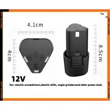 Wiederaufladbare Lithiumbatterie, 12 V, 4000 mAh, universell für Elektroschrauber, elektrische Bohrmaschine, Mini-Winkelschleifer, Elektrowerkzeuge