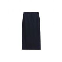 2024 Herbst und Winter neue Damen bekleidung einfache und vielseitige gerade geschlitzte lässige Mode hohe Taille mittellangen Rock