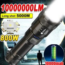 Superhelle LED-Taschenlampe, wiederaufladbare USB-Taschenlampen mit taktischem Zoom, Hochleistungs-Scheinwerfer, Outdoor-Camping-Angel-Taschenlampe