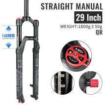 Nanlio Fahrrad-Federgabel – 120–140 mm Luftweg, verstellbarer Rückprall, 26–27,5 Zoll 29 Zoll Räder, gerade und konische RL/LO MTB-Gabel