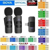 BOYA BY-V Mini micrófono Lavalier inalámbrico profesional para iPhone iPad Android transmisión en vivo grabación de juegos entrevista Vlog