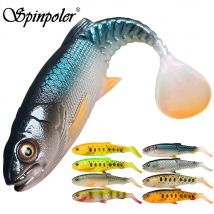 Spinpoler The Predator Soft Bait Fishing Lure 6.5cm 8.5cm 10.5cm 12cm Bridge Paddle Tail Open Mouth