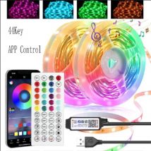 1-10Meter Smart LED-Streifen Lichter USB 44key App-Steuerung ir Remote-Musik synchron isation Farbwechsel RGB Hintergrund beleuchtung für Schlafzimmer geeignet