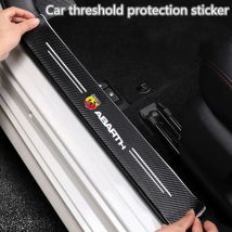 3D Carbon Fiber Schutz Streifen Auto Stoßstange Tür Sill Anti-stepping Aufkleber Für Fiat Abarth 595 Abarth 500 Abarth 124 spinne 695
