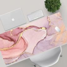 Marble texture mouse pad premium rose gold luxury design soft rubber large desk mat game computer keyboard pink gaming
