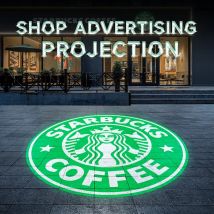 Logo personalizzato Proiettore Gobo a LED Segnale HD Uso interno/esterno Lampada per porta con proiezione di immagini pubblicitarie rotanti impermeabili Ip67