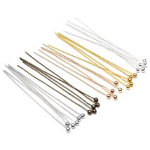 200 sztuk/partia 16 20 25 30 40 45 50mm kolor srebrny Metal Ball Head Pins dla Diy tworzenia biżuterii głowy pins ustalenia Dia 0.5mm dostaw