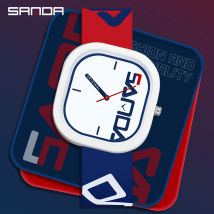 SANDA Quarzuhr Für Mann Luxus Sport Wasserdichte Uhr Einfache Design männer Armbanduhr Silikon Armband Uhren Herren Reloj Hombre