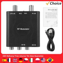 RF-Modulator AV-zu-RF-Konverter NTSC CH3/CH4 Kanäle Videoadapter für Fernseher mit analogem professionellem Konverter für CATV-System