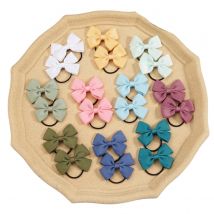20/40/50 Pcs 2" Grosgrain Ribbon Pigtail Hair Bows Elastic Hair Ties Hair Bands Holders Hair Accessories for Baby Girls Infants