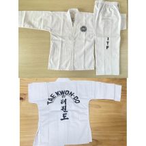 New ITF Taekwondo Uniform White TKD Dobok Clothes Children Adult Unisex Martial Arts Training Competition Sets Good Quality