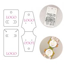 100pcs White Black Brown Kraft Paper Personalize Logo Custom Jewelry Card Earrings Necklace Bracelet Holder Display Pacakging