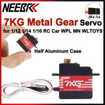 NEEBRC 7KG 17G 21G Metallgetriebe Halbaluminiumgehäuse Micro Servo für 1/16 1/14 1/12 RC Auto Wltoys 144010 MJX Hyper Go MN99 MN82 WPL