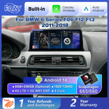12,3 '' Qualcomm 680 Android 14 Drahtlose Carplay Auto Radio Bildschirm Für BMW 6 Serie F06 F12 F13 2011-2018 spieler Navigation Stereo