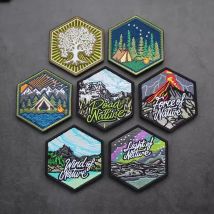 Neue Camping-Kollektion, Strandurlaub, natürliches Licht und Natur, Wegarmband, Feuer, Feuer, Rucksack, Kleidung, Paste, Hakenschlaufen-Patches