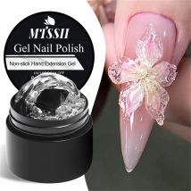Trasparente antiaderente estensione mano gel smalto per unghie 3D modellatura/scolpire/tagliatura UV/gel LED gelatina lattiginosa gel duro manicure unghie fai da te