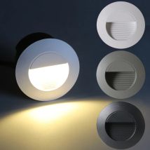 Illuminazione per gradini da esterno Lampade da parete a LED incorporate da 3 W Luce notturna esterna impermeabile + scatola inferiore per scala balcone portico da giardino