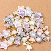 5 Stück zufällige Mischung Kristall Stern Charms Anhänger für Halskette Ohrringe Armband DIY handgemachten Schmuck Zubehör liefert