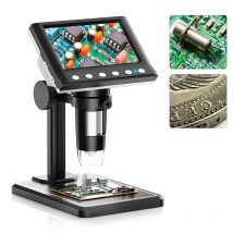 RIEVBCAU DM7 4.3 ''Microscopio Digitale 1000X Moneta Microscopio 1080P Video Microscopio per Saldatura Per Adulti Con 8 LED Dropshipping