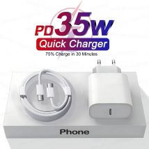 Caricabatterie rapido PD 35W per iPhone 11 12 13 14 15 Pro Max Cavo di ricarica rapido per iPhone 15 Plus Caricatore per telefono linea dati USB tipo C