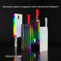68-Key Magnetic Axis Keyboard, Ultra-Fast Response Wired Mechanical Keyboard for Gaming, High-Performance with RGB Backlight