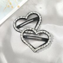 Süße Haarnadel Herzform Haarspange Funkelnde Strass Haarspangen Temperament Haarschmuck