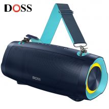 Altoparlante portatile DOSS Bluetooth 5.3 70W Suono audace Bassi 24 ore di riproduzione con luci a LED Power Bank Altoparlante wireless impermeabile IPX6