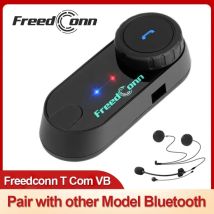 Freedconn Zestaw słuchawkowy do kasku motocyklowego Stereo Bluetooth Zestaw głośnomówiący Bezprzewodowa komunikacja Domofon Współczynnik muzyki 6 kierowców