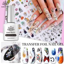 BORN PRETTY Transferfolie Gel Gel Nagellack 10 ml Transparenter Klebeaufkleber Nagelkleber Soak Off UV-Druck Gel Lack Nagel