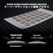 TALONGAMES Mouse Skates 48 Dots Universal for Glass Mousepads,8mm,High Durability, Low Noise, Curved Edge, IWA, Khaki