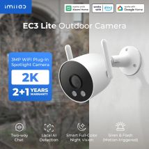 IMILAB EC3 Lite 2K Outdoor-WLAN-Überwachungskamera mit Farbnachtsicht, Menschenerkennung, IP66, kompatibel mit der MiHome-App